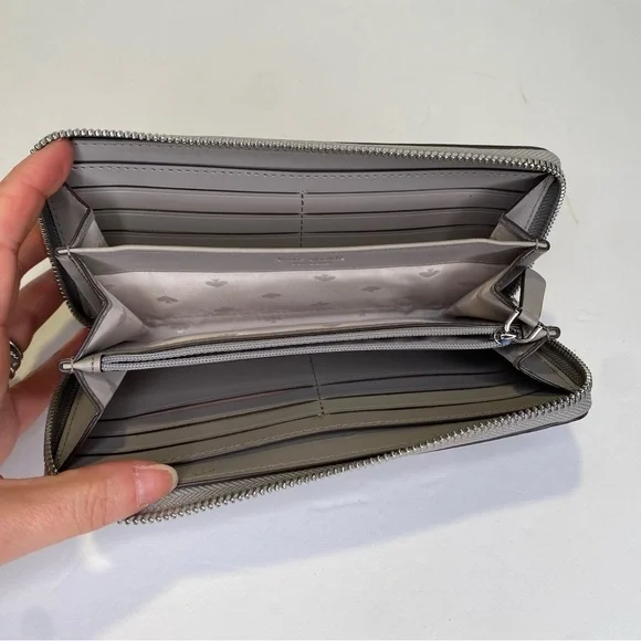 Kate Spade Jackson Zip Around Continental Wallet in Taupe Greige Colorway - Picture 7 of 12